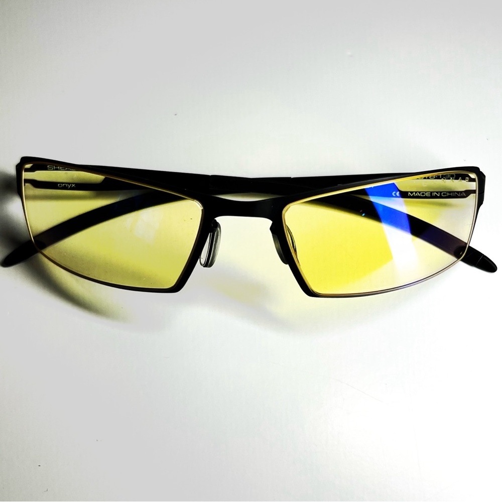 Onyx Men's Black Frame Yellow Lens Blue Light Blocking Glasses